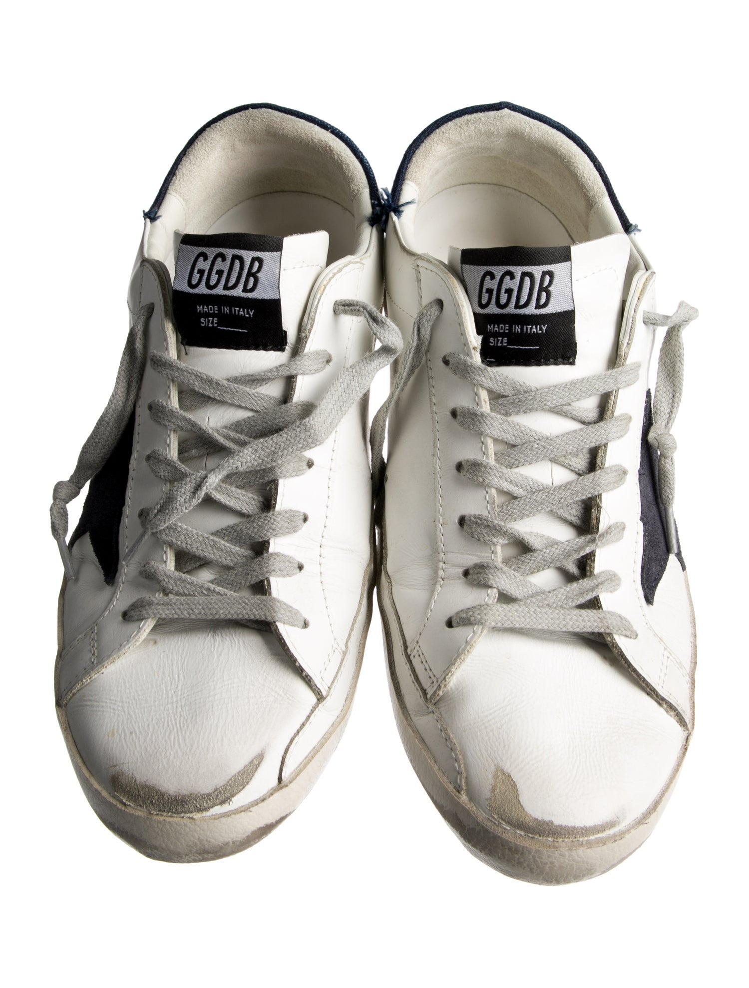 Golden Goose Leather Colorblock Pattern Sneakers